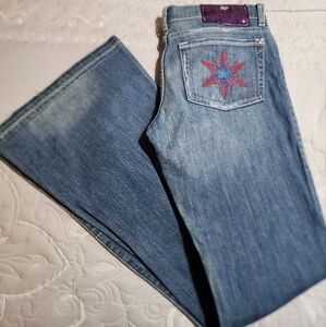 Denim Victoria Beckham Skinny Flare Star Jeans